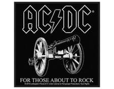 Image of AC/DC for those about to rock b/w 2015 WOVEN SEW ON PATCH no longer made ANGUS