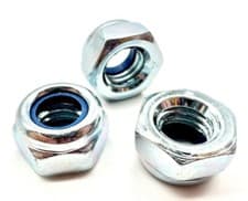 Image of NYLOC NUTS BZP ALL SIZES TYPE T NYLON LOCKING LOCK NUTS M6 M8 M10 M12 M16