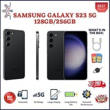 Image of Samsung Galaxy S23 5G 128GB/256GB Black Unlocked Android Smartphone Pristine A+