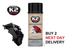 Image of K2 BRAKE CALIPER PAINT BLACK HIGH GLOSS 260°C Resistant Spray Lacquer - 400 mL