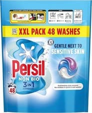Image of Persil Non Bio 3 in 1 Washing Capsules laundry capsules in quick, cold washes 48