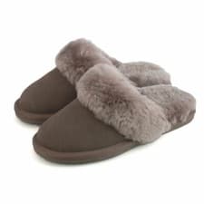 Image of LADIES SHEEPSKIN SLIPPERS MULES 100% GENUINE SHEEPSKIN all colours
