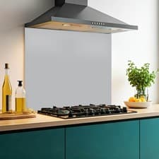 Image of Grey Glass Kitchen Splashback | 6mm Toughened Heat Resistant Glass