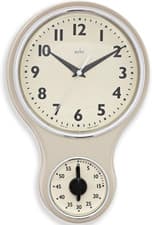 Image of Acctim Kitchen Time Wall Clock Timer Quartz Retro Style Domed Glass Lens Cream 2