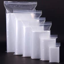 Image of GRIP SEAL BAGS Self Resealable Clear Polythene Poly Plastic Zip Lock All Sizes