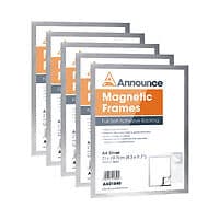 Image of Announce Magnetic Frame A4 Silver (Pack of 5) AA01841