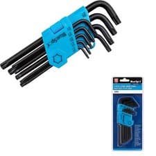 Image of Bluespot 9Pcs Long Arm Star Torx Allen Key Wrench Set T10 - T50 Black Oxide Keys