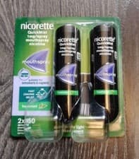 Image of Nicorette Quickmist Freshmint Nicotine Mouthspray 2 x 150 Sprays FAST DISPATCH