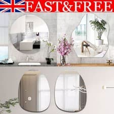 Image of Self-Adhesive Frameless Unframe Bathroom Bedroom Mirror Acrylic Makeup Mirror
