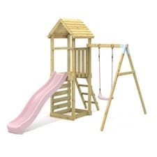 Image of Rebo Climbing Frame with Swing and Slide - Rushmore