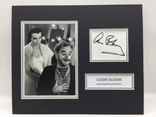 Image of RARE Claire Bloom Limelight Signed Photo Display + COA AUTOGRAPH CHARLIE CHAPLIN