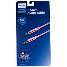 Image of PHILIPS 3.5mm Audio Cable 6ft HD Audio through Mobile to Car, Home Sys, Soundbar
