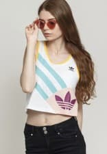 Image of Womens adidas Originals Size 14 Cropped Tank Top FN2910 New + Tags
