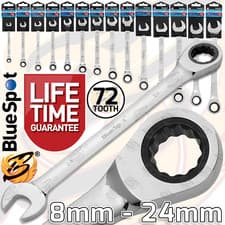 Image of Ratchet Spanners Combination Ratchet Wrenches Spanner 72T Fixed Head 8mm - 24mm