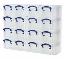 Image of Really Useful 0.14 Litre Organiser With 16 X 0.14 Litre Clear Boxes
