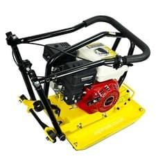 Image of Petrol Wacker Compactor Plate with Wheels & Paving Pad 196cc 11000N