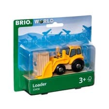 Image of BRIO World Farm Tractor Loader Toy for Kids Age 3 Years Up - Wooden Railway Trai