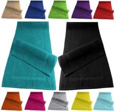 Image of 2x Non Slip Bath Mat 1000GSM 100% Egyptian Cotton Bath Rugs Super Soft Floor Mat