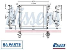 Image of Radiator, engine cooling for JEEP WRANGLER NISSENS 61037 NEW
