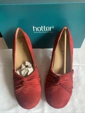 Image of Hotter Shoes Size 7.5 New Suede Comfort Fit Heels