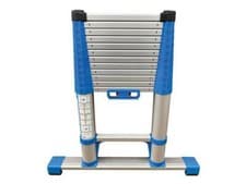Image of Zarges Compactstep L Telescopic Ladder & Stabiliser Bar 3.8m