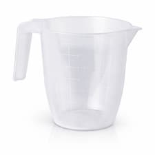 Image of Set of 4, 2L Plastic Measuring Jugs Clear BPA Free Kitchen Measuring Cup Jug