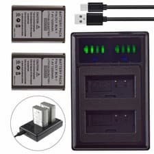 Image of 2X BLN1 Battery + USB charger for OLYMPUS BCN1 E M5 E P5 OM D E M1 EM5 OMD EP5