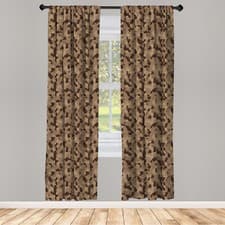 Image of Camouflage Curtains 2 Panel Set Earth Tones Camo Pattern
