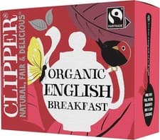 Image of Clipper Fairtrade Organic English Breakfast Tea Bags | Black Tea Bags | x 80