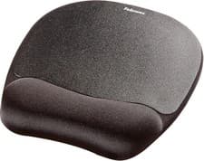 Image of Fellowes Everyday Ergonomic Mousepad with Wrist Support - Black, 202x25mm