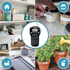 Image of DYMO LabelManager 160 Label Maker Starter Kit with 3 Rolls of D1 Label Tape | Ha