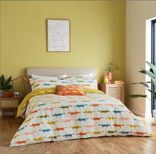 Image of SCION Mr Fox King Size Reversable Duvet Cover Set 100% Cotton