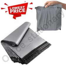 Image of Grey Mailing Bags Mixed Sizes Poly Postage Large Strong Self Seal Plastic Postal