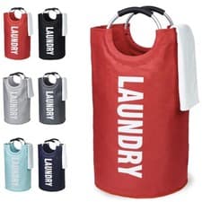 Image of 82L Foldable Fabric Laundry Basket Collapsible Clothes Hamper Bag Washing Bin
