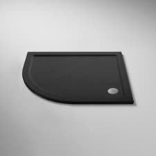 Image of Hudson Reed Offset Quadrant Left Handed Shower Tray 1200mm x 900mm - Slate Grey