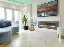Image of 2025 Electric Wall Inset / Recess 50" / 60" Wide UHD LED Fire - Black Grey White