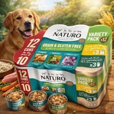 Image of NATURO Adult Grain & Gluten Free Poultry Variety Wet Dog Food Cans - 12 x 390g