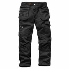 Image of Scruffs Work Trousers Worker Plus Black / Navy - Flex Slim Fit Trouser Black