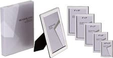 Image of SILVER PLATED FLAT EDGE PICTURE PHOTO FRAME IN PORTRATE/LANDSCAPE - 6X4 5X7 6X8