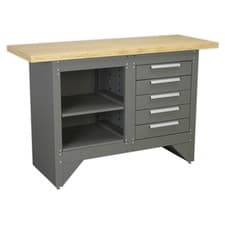 Image of Sealey Ap2030Bb Workbench With 5 Drawers Ball Bearing Runners Heavy-Duty