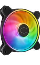 Image of Cooler Master 120mm 2050rpm Duo-Ring MasterFan MF120 HALO-2 ARGB Black Case Fan