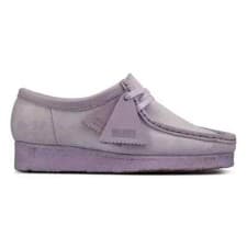 Image of NEW LADIES CLARKS ORIGINALS  LILAC LEATHER WALLABEE SHOES UK SIZE  6