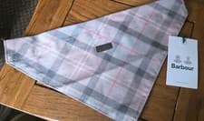Image of BNWT Barbour Dog Bandana L/XL Pink Tartan