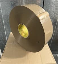 Image of 4x 3M 371 75mm x 990m Scotch Brown Polypropylene 371 Sealing Tape