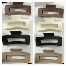 Image of 8 Pack 4.4 Inch Large Hair Claw Clips for Women Thin Thick Hair Big Matte Square