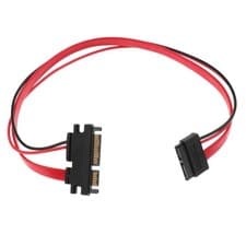 Image of 22 Pin 7 + 15 Male to Female M/F Serial ATA SATA Data Power Extension Cable