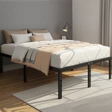 Image of Strong Double Bed 4ft Metal Bed Frame Bedroom Furniture Bed Base