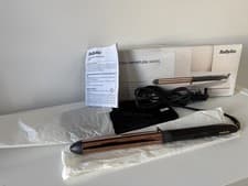 Image of BaByliss Titanium Brilliance Waves wand, 6 Digital Heat Settings, True-Titanium