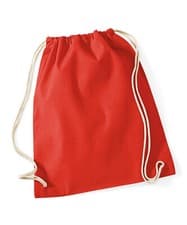 Image of Westford Mill Childs Kids Cotton Gymsac Drawstring PE Swimming Football Gym Bag