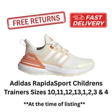 Image of adidas RapidaSport Girls Childrens Juniors Trainers HP6127 FREEPOST